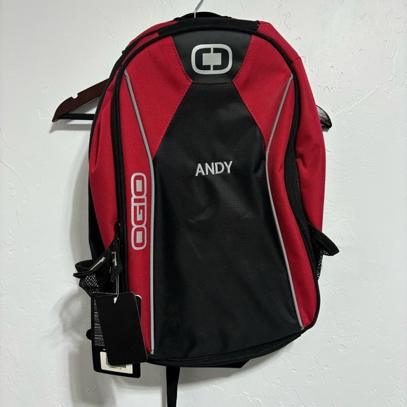 OGIO Backpack NWT Black Red "ANDY" Embroidered - Picture 1 of 8